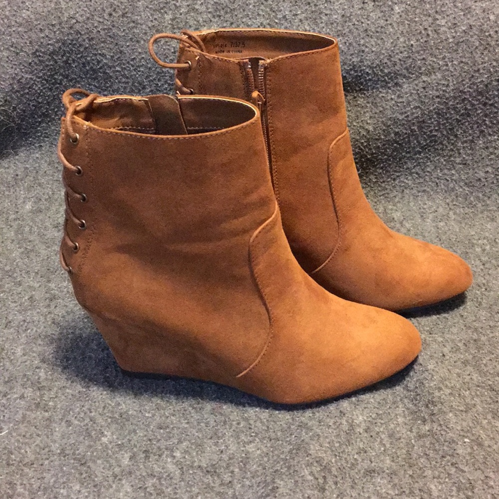 Chinese Laundry Faux Leather Suede Booties